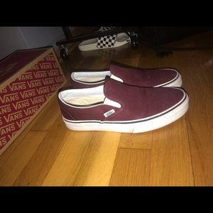 Classic slip on vans Windsor wine
